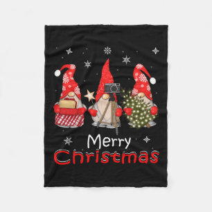 Couverture Polaire Gnome Famille Noël S Pour Femmes Hommes - Gnomies 