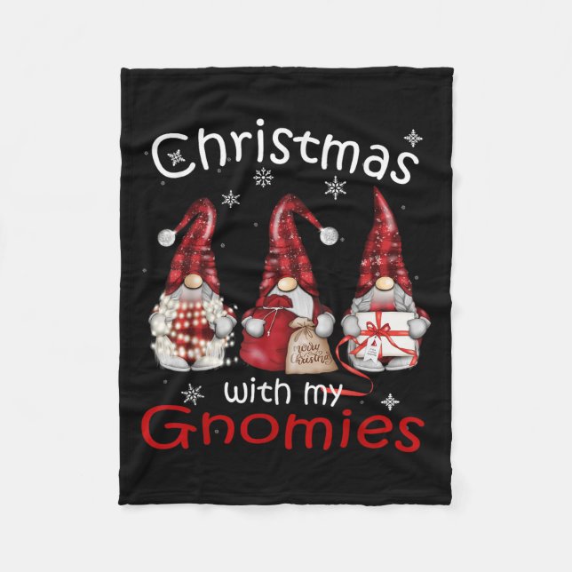 Couverture Polaire Gnome Family Christmas For Women Men - Buffalo Pla (Devant)