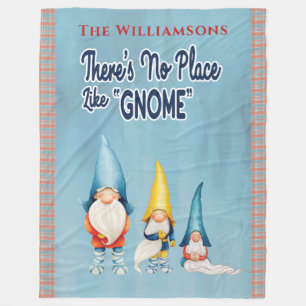 Couverture Polaire Gnome Family Monogramme Funny Cute