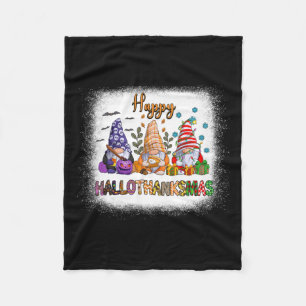 Couverture Polaire Gnome Halloween Thanksgiving Christmas Happy Hallo