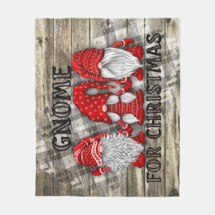 Couverture Polaire Gnome Pour Noël Plaid Rustic Country Farmhouse