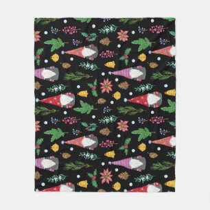 Couverture Polaire Gnomes de Noël : Festive Motif sans couture