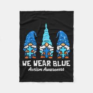 Couverture Polaire Gnomes Nous Portons Bleu Autisme Sensibilisation A