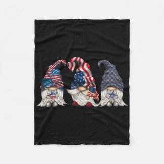 Couverture Polaire Gnomes Patriotiques 4 Juillet Drôle Gnome Amour Am