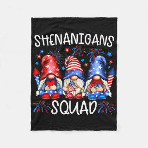 Couverture Polaire Gnomes Patriotiques 4 Juillet Drôles de Shenanigan