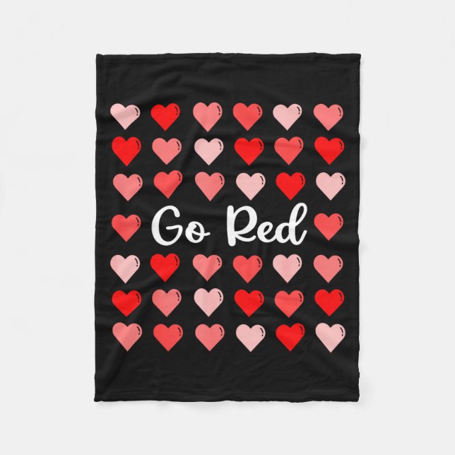 Couverture Polaire Go Red Heart Disease Awareness Month February  (Devant)