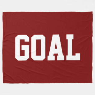 Couverture Polaire GOAL Sporty Athlétique Texte Blanc Sur Rouge Vinta
