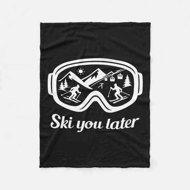 Couverture Polaire Goggles Fun You Ski Later Winter Ski (Devant)