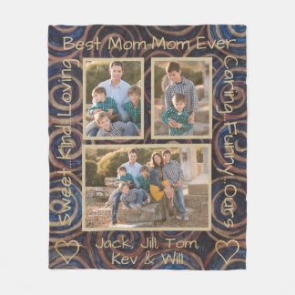 Couverture polaire "Gold Blue Swirl" Couverture ph