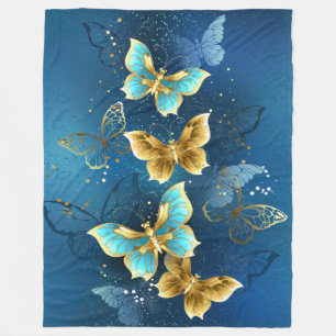 Couverture Polaire Golden butterflies