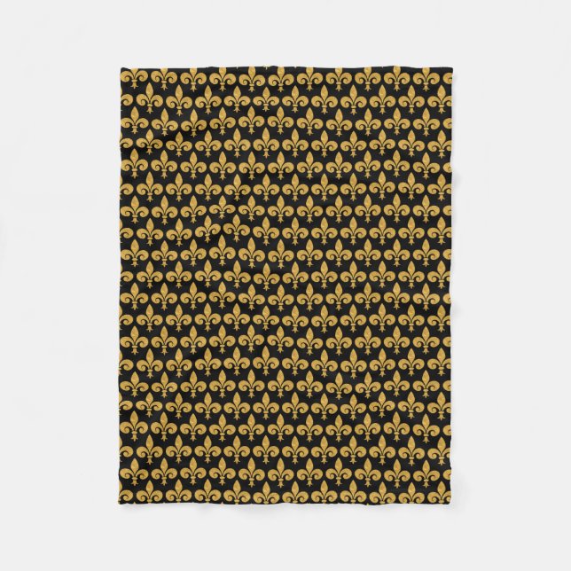 Couverture Polaire Golden Fleur de Lis (Devant)