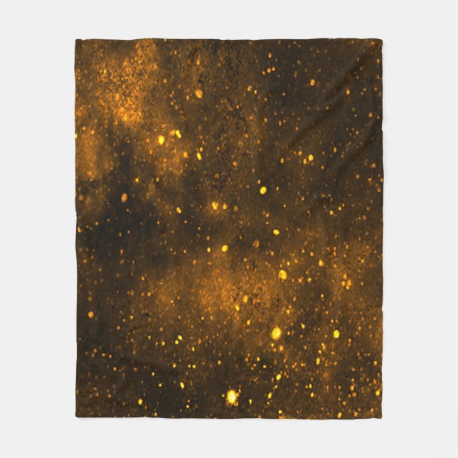Couverture Polaire Golden Galaxy Starry Night (Devant)