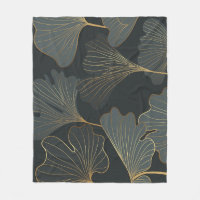 Golden Ginkgo : Luxueux Déco Floral.