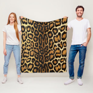 Couverture Polaire Golden Leopard Chic 🐆