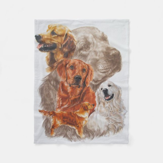 Couverture Polaire Golden Retriever (Devant)