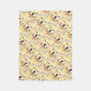 Couverture Polaire Golden Retriever chien animal animal animal aquare