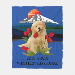 Couverture Polaire Golden retriever couvrant d'ouatine