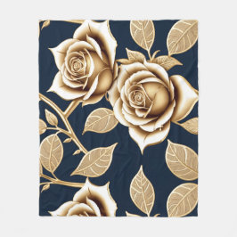 Couverture Polaire Golden Roses With A Metallic Finish