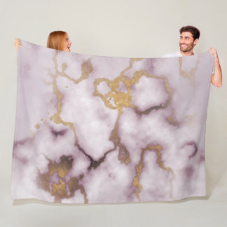 Couverture Polaire Golden Vein Marble  Blush Aura Fleece Blanket