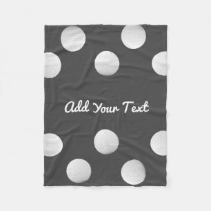 Couverture Polaire golf ball sports amoureux ajoutez votre nom ou vot