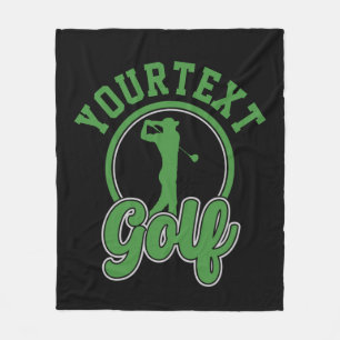 Couverture Polaire Golf personnalisé AJOUTER NOM Retro Pro Golfer Swi