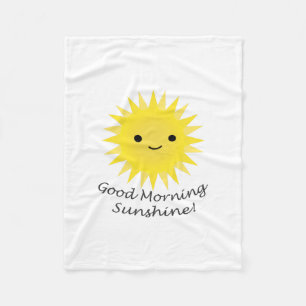 Couverture Polaire Good morning Sunshine Cute Kawaii Sun