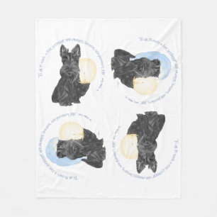 Couverture Polaire Goodnight Scottish Terrier