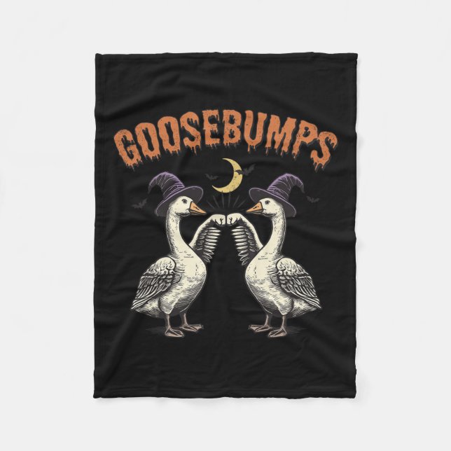 Couverture Polaire Goosebumps Drôle Sorcière Oie Bumps Puns Halloween (Devant)