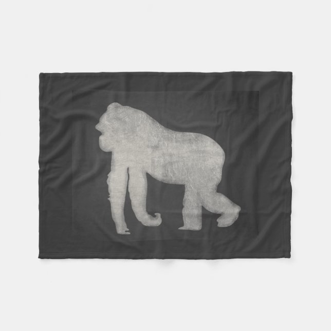 Couverture Polaire Gorille de craie (Devant (Horizontal))