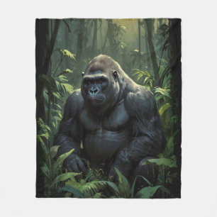 Couverture Polaire Gorille du Silverback dans la jungle rwandaise