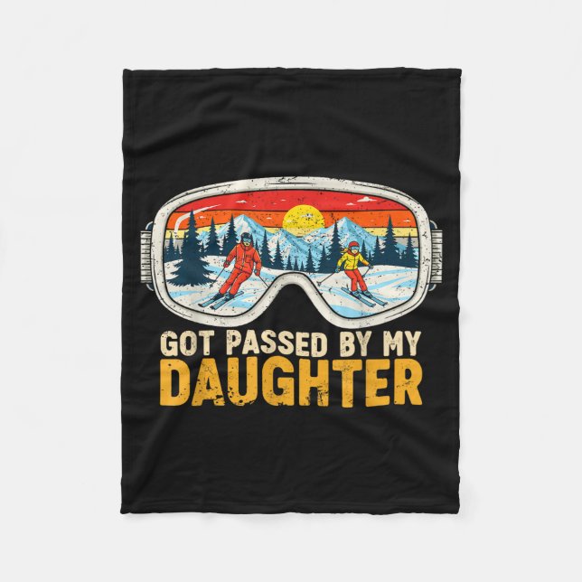 Couverture Polaire Got Ped By My Daughter Funny Family Skiing  (Devant)