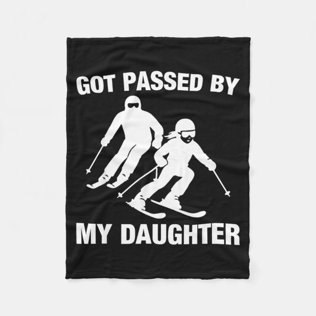 Couverture Polaire Got Ped By My Daughter Funny Skiing Family  (Devant)