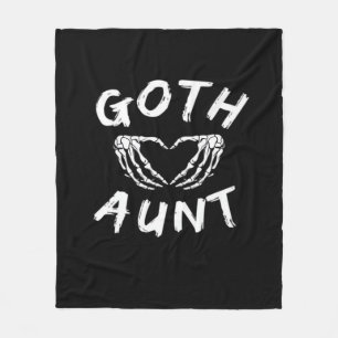 Couverture Polaire Goth Tante Funny Emo Tante Punk mignonne Squelette