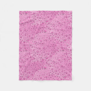 Couverture Polaire gouttelettes d'eau roses chaudes