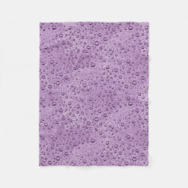 Couverture Polaire gouttelettes d'eau violette