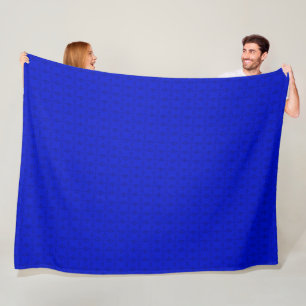 Couverture Polaire Gouverneur royal bleu décoratif Motif satin