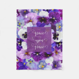 Couverture Polaire Grace Sur Grace Bible Verse Fleur violet