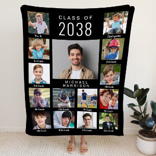Couverture Polaire Graduation Au Cours Des Années Photo Collage Noir