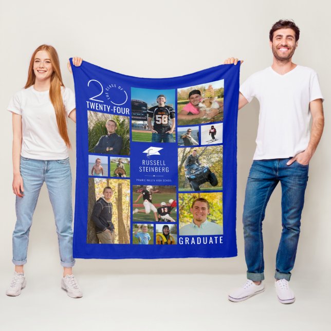 Couverture Polaire Graduation moderne 13 Photo Collage Couleur person (En situation)