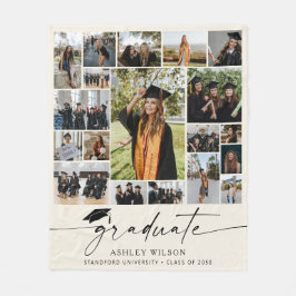 Couverture Polaire Graduation moderne 19 Photo Collage Diplôme