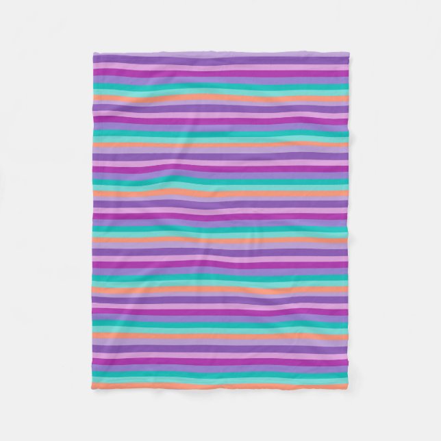 Couverture Polaire Graines Funky Purple Mod Blanches (Devant)