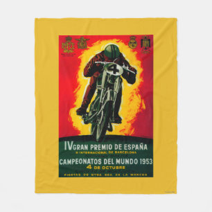 Couverture Polaire Gran Premio de Espana Vintage PosterEurope
