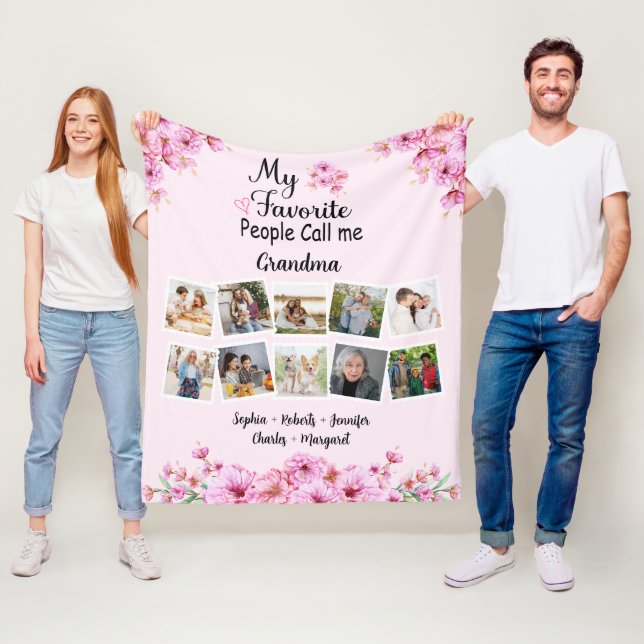 Couverture Polaire Grand-mère avec petits-enfants Nom et photos | Fle (En situation)