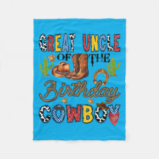 Couverture Polaire Grand Oncle du cow-boy occidental de l'anniversair