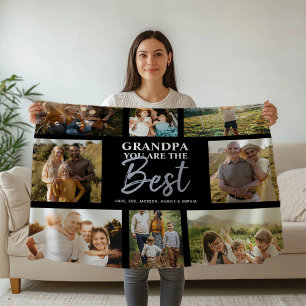 Couverture Polaire Grand-père Vous êtes le meilleur collage photo mod