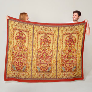 Couverture Polaire Grand tapis de prière musulman lavable à 3 personn