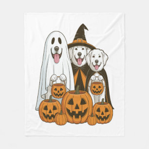 Couverture Polaire Grande Pyrenees Chien Fantôme Sorcière Halloween C