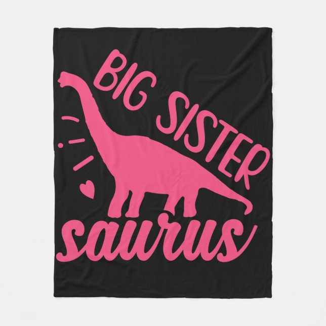 Couverture Polaire Grande soeur Saurus en rose (Devant)