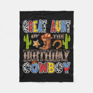 Couverture Polaire Grande tante de l'anniversaire cowboy western anni