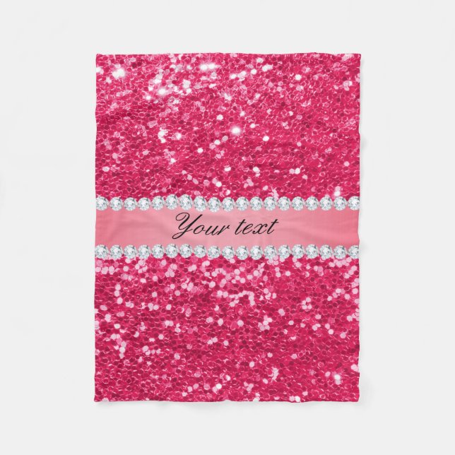 Couverture Polaire Grandes parties scintillantes de Faux de roses (Devant)